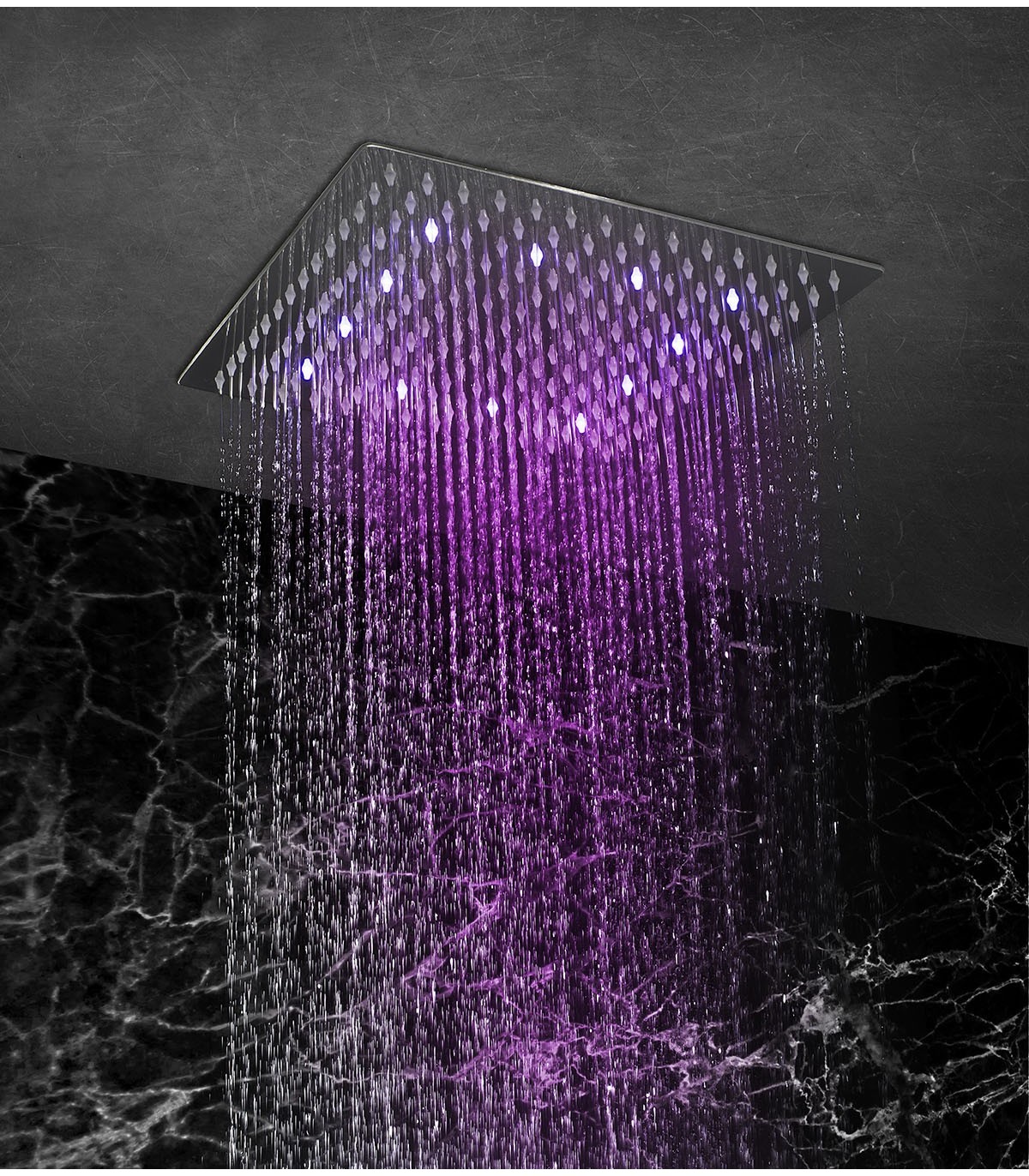 Rociador de ducha aura con luz led